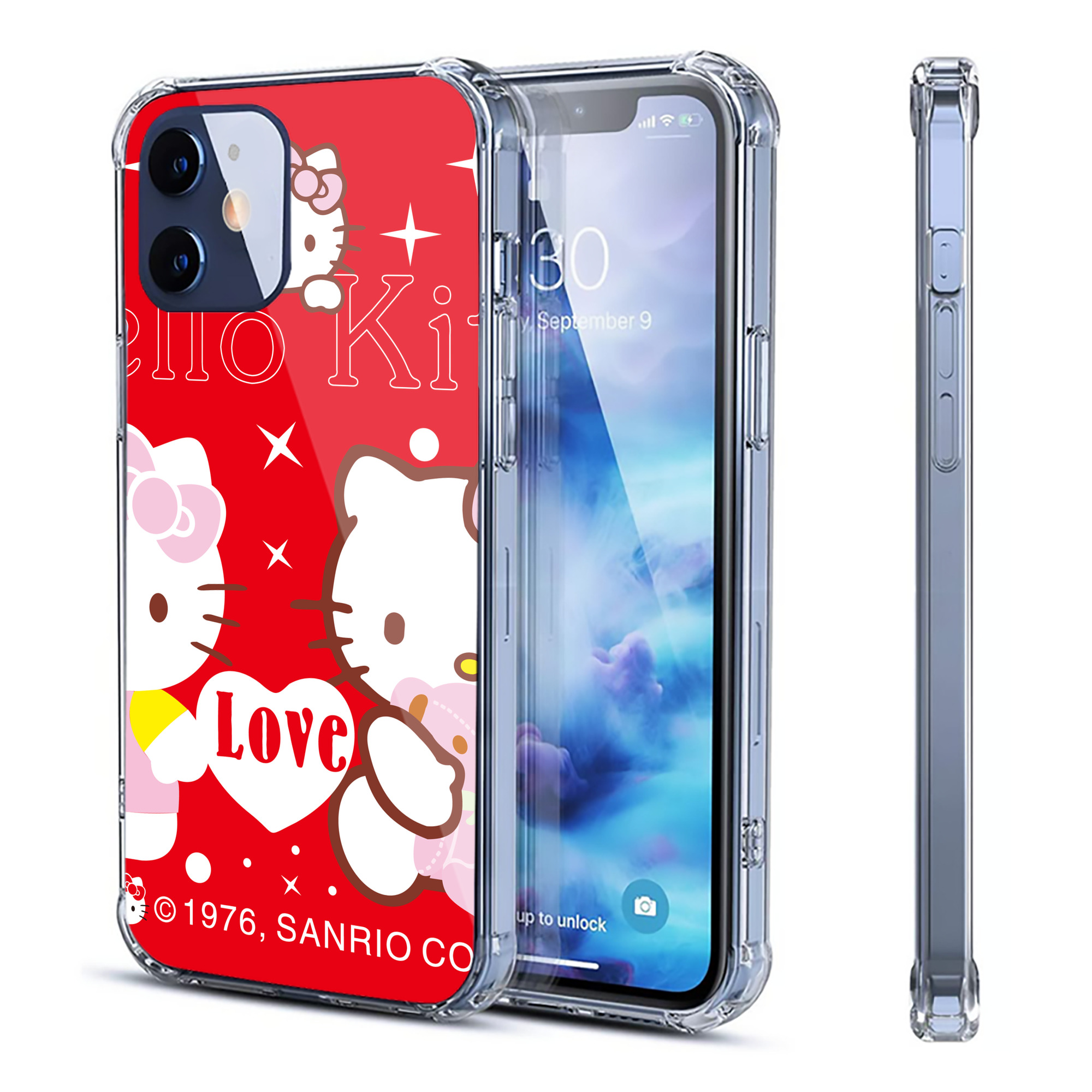 （画像用） Hello Kitty ハローキティ 【iPhone 12シリーズ対応】透明スマホケース（クリアソフトケース）